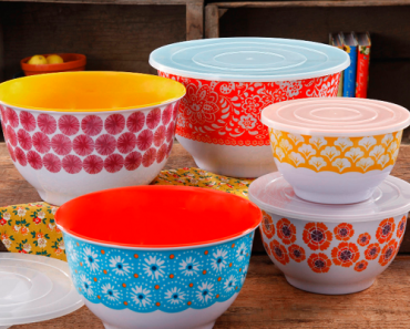 The Pioneer Woman Traveling Vines 10-piece Melamine Mixing Bowl Set Only $29.50! (Reg. $50)