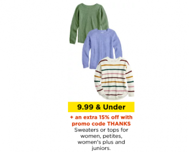 KOHL’S BLACK FRIDAY SALE! Women’s Sweaters $9.99 or less!