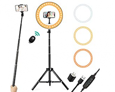 12” LED Ring Light Kit with 62” Selfie Tripod Stand & Cell Phone Mount – Just $19.99!