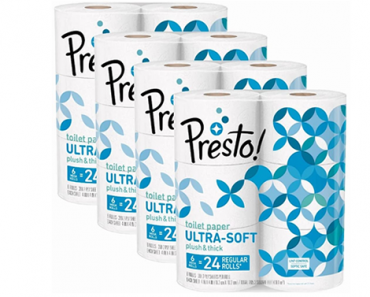 Amazon Brand Presto! 308-Sheet Mega Roll Toilet Paper, Ultra-Soft, 24 Count – Just $22.25!
