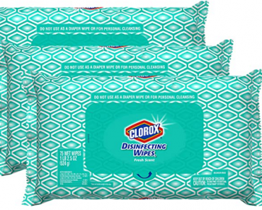 RUN! In-Stock For Ordering! Clorox Disinfecting Bleach Free Cleaning Wipes, 75 Wipes, Pack of 3 – Just $11.97 Shipped!