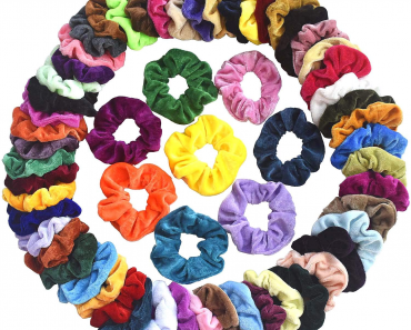 60 Piece Velvet Elastic Hair Band Scrunchies Only $5.49! That’s Only $.09 Each!