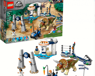LEGO Jurassic World Triceratops Rampage Dinosaur Figure Building Toy Set Only $39.95 Shipped! (Reg. $59.99)