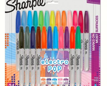 Fine Point Electro Pop Sharpies, 24 Count Only $9.60! (Reg. $38.65)