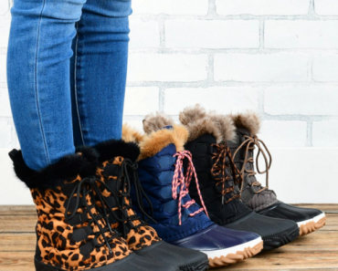 Chic Quilted Lace-Up Duck Boot Only $36.99! (Reg. $99.99)
