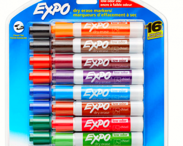 EXPO Low Odor Dry Erase Markers, Chisel Tip, 16 Count for Only $9.82! (Reg. $24.99)