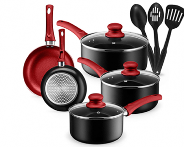 Kitchen Cookware Set, 11 Piece Pots and Pans Set – Just $39.99!
