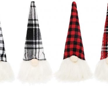 Christmas Gnome Plush Lighted Decorations, 9 Inches Tall – Set of 4 – Just $22.99!