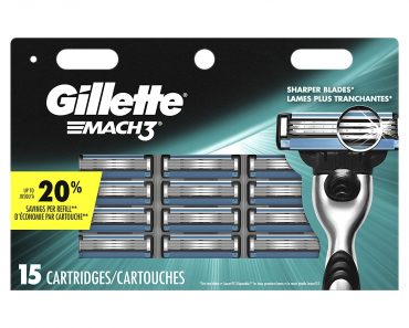 Gillette Mach3 Men’s Razor Blade Refills, 15 Count – Only $15.23!