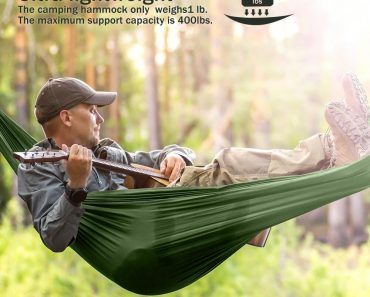 Single Camping Hammock with Tree Straps – Only $13.98!