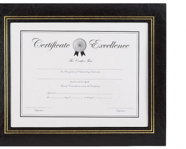 Staples Leatherette Certificate Frames, 2/Pack Only $6.99 Shipped! (Reg. $15.80)