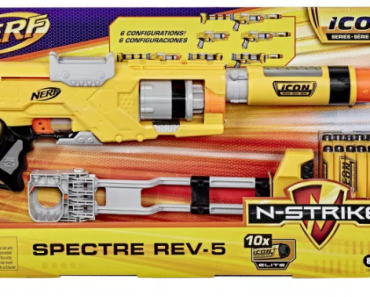 NERF N-Strike Icon Series Spectre Rev-5 Blaster Only $14.99! (Reg. $25) Plus, FREE Pickup!