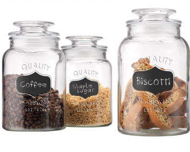Apothecary Glass Canister Set of 3 Only $22.99!