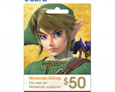 Nintendo eShop $50 Digital Gift Card Only $45!