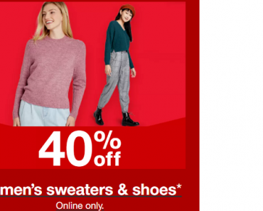 Target Daily Deal! Take 40% off Women’s Sweaters & Shoes!