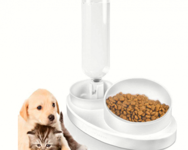 Pets Water and Food Double Bowl Set Only $8.50 with code!