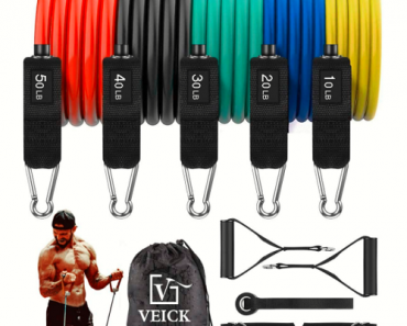 VEICK Resistance Bands Workout Set Only $25.45 Shipped!