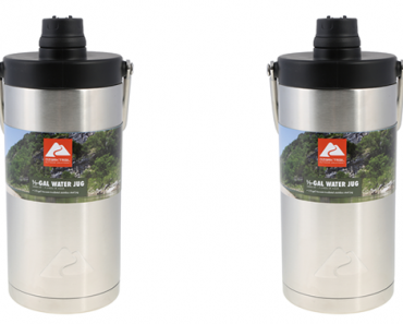 Ozark Trail 1/2 Gallon Double-wall Vacuum-sealed Stainless Steel Water Jug – 2 Pack – Just $16.74!