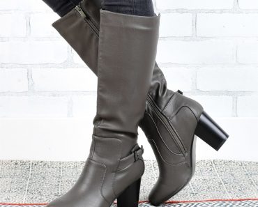Buckle High-Heeled Boots  – Only $42.99!