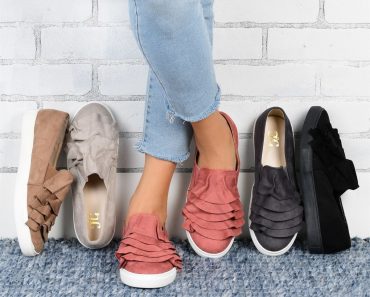 Ruffle Slip-on Sneakers – Only $32.99!