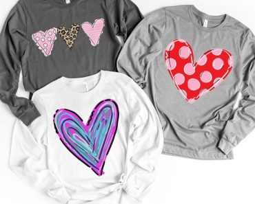 Sweet Valentine Long Sleeve Tees – Only $16.99!