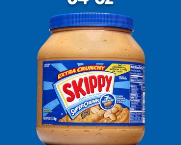 SKIPPY SUPER CHUNK Extra Crunchy Peanut Butter, 64 Ounce – Only $8.67!