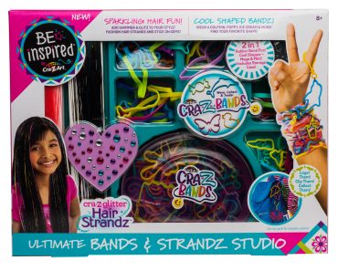 Be Inspired Girl Crazy Bands and Strands by Cra-Z-Art Bracelet Studio Set – Only $4.99!