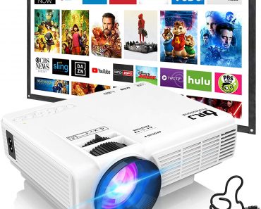 Professional Outdoor Movie Projector with 100-Inch Projector Screen – Only $79!