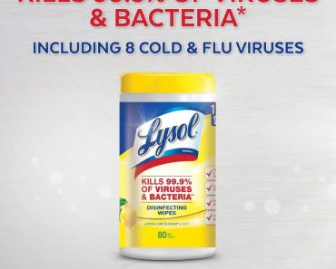 Lysol Disinfecting Wipes, Lemon & Lime Blossom, 80ct – Only $3.68!