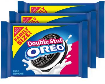 OREO Double Stuf Chocolate Sandwich Cookies, Family Size, 3 Packs – Only $8.15!