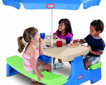 Little Tikes Easy Store Picnic Table with Umbrella – Only $69.99!