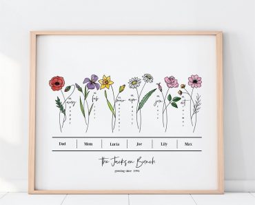 Birth Flower Bunch Prints – Only $11.99!