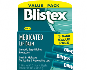 Blistex Medicated Lip Balm, 0.15 Ounce (Pack of 3) – Just $2.41!