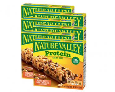 Nature Valley Chewy Granola Bar, Protein, Peanut Butter Dark Chocolate, 5 Bars – Pack of 6 – Just $8.44!