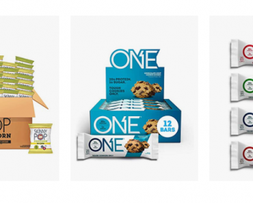 Up to 30% off healthy snacks from One protein bars, Skinny Pop and more!