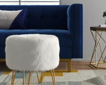 Project 62 Radovre Hairpin White Faux Fur Ottoman for Only $35 Shipped! (Reg. $70)