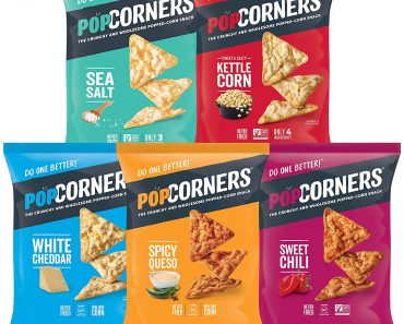 Popcorners Snacks Gluten Free Chips, 5 flavor Variety Pack 20 Count) – Only $10.80!