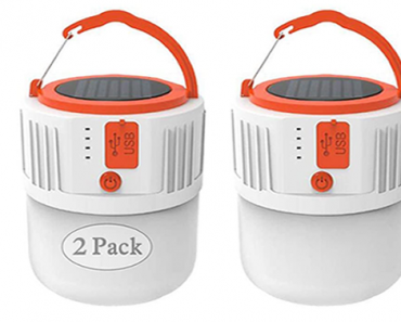 Solar Rechargeable LED Lanterns – Ultra Bright 2 Pack – Just $19.99!