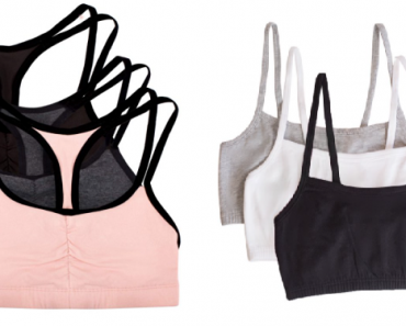 Fruit of The Loom Women’s Strappy Sports Bra, 3-Pack Start at Only $6.76!