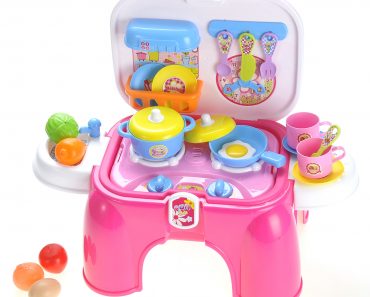 Kitchen Connection Portable Kids Kitchen Cooking Set Toy – Only $9.99!