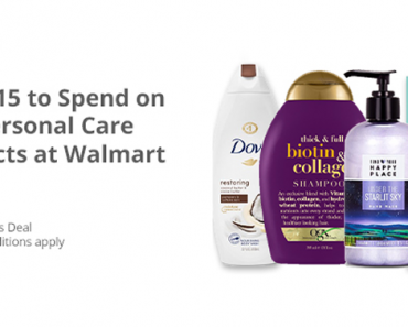 LAST DAY! Awesome Freebie! Get a FREE $15 to spend on Personal Care Products at Walmart from TopCashBack!