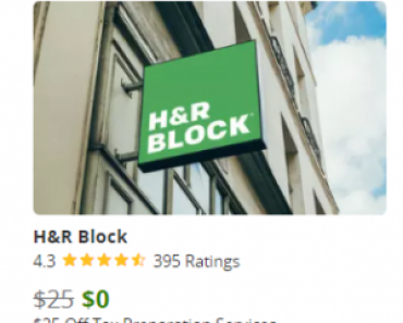 $25 off at H&R Block!