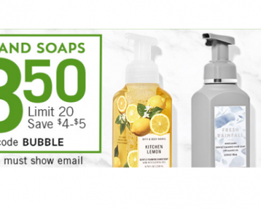 Bath & Body Works: ALL Hand Soaps Only $3.50! (Reg. $7.50) Today Only!