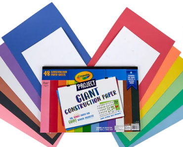 Crayola Project Giant Construction Paper, Assorted Colors, 48/Pack Only $3.04 Shipped!