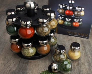 Olde Thompson 16-Jar Labeled Orbit Spice Rack Jars & Rack Only $24.98 Shipped! (Reg. $50)