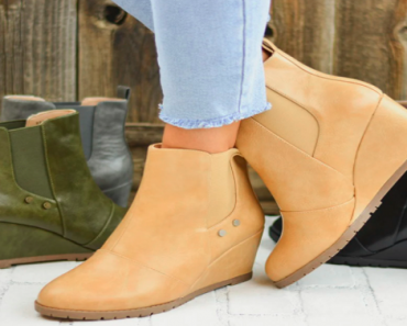 Comfort Sole Wedge Booties Only $38.99 + FREE Shipping! (Reg. $84.99)