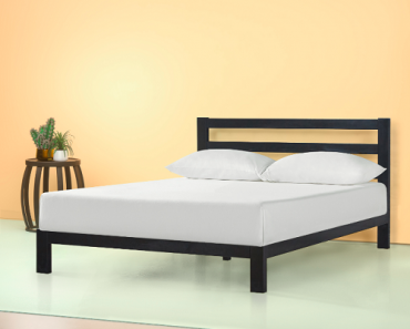 Modern Studio 36″ Black Metal Platform Bed with Headboard Only $110 Shipped!
