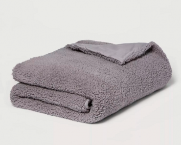 Room Essentials 50″ x 70″ Sherpa Weighted Blanket with Removable Cover Only $29.40! (Reg. $50)