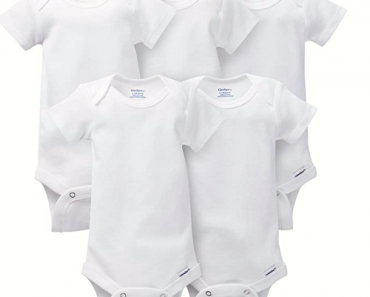 Gerber Baby 5-Pack Solid Onesies Bodysuits Only $7.99 w/ clipped coupon! (Reg. $16.99)