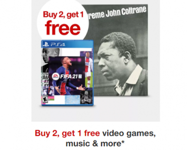 Target Buy 2, Get 1 FREE – Video Games, Movies, Board Games, Music & Books!
